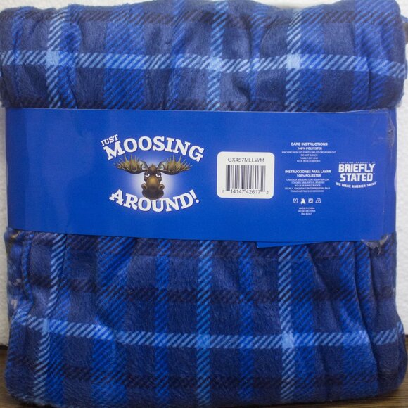 New With Tag Briefly Stated Just Moosing Around Men's 2 Piece PJ Set 2XL - Picture 4 of 5